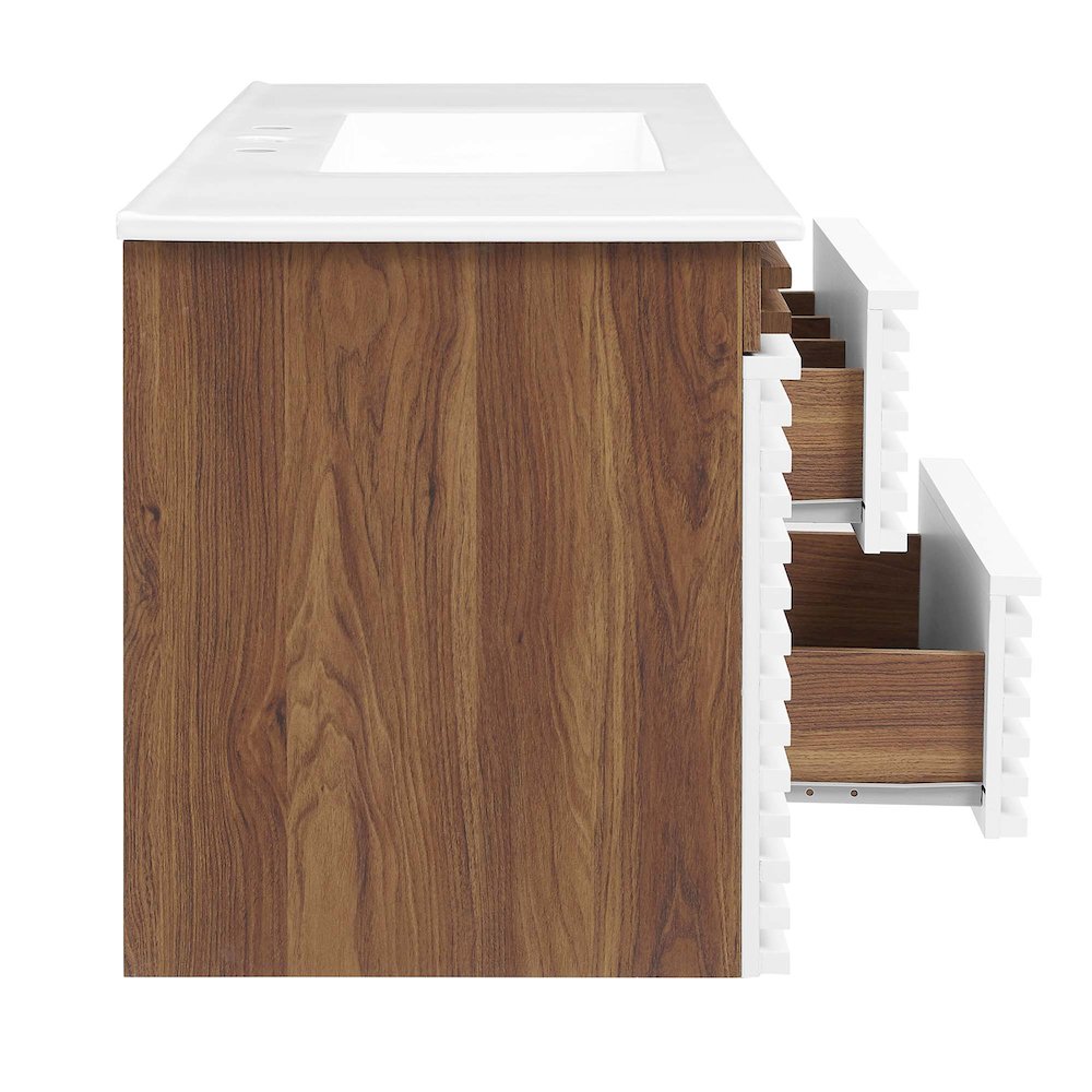 Render 48" Wall-Mount Bathroom Vanity. Picture 4