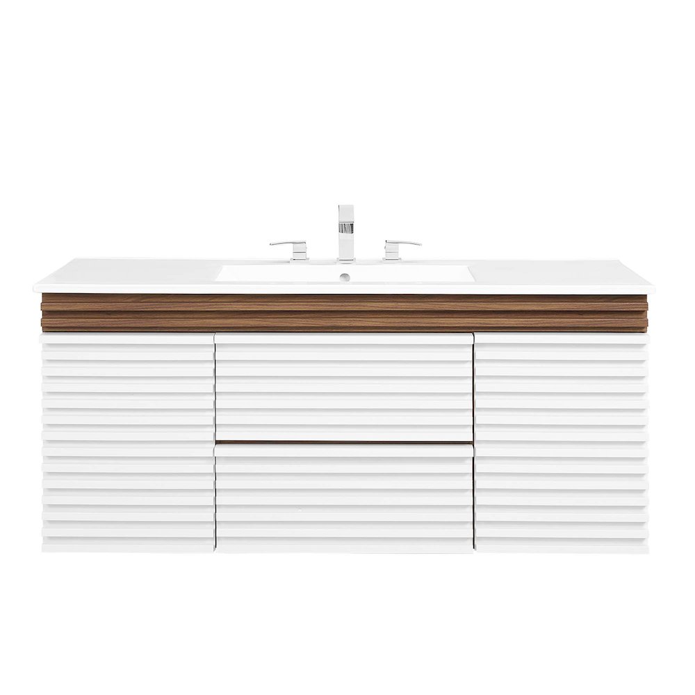 Render 48" Wall-Mount Bathroom Vanity. Picture 5