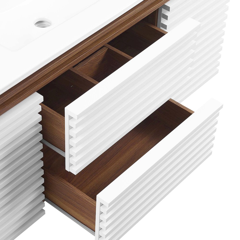 Render 48" Wall-Mount Bathroom Vanity. Picture 8