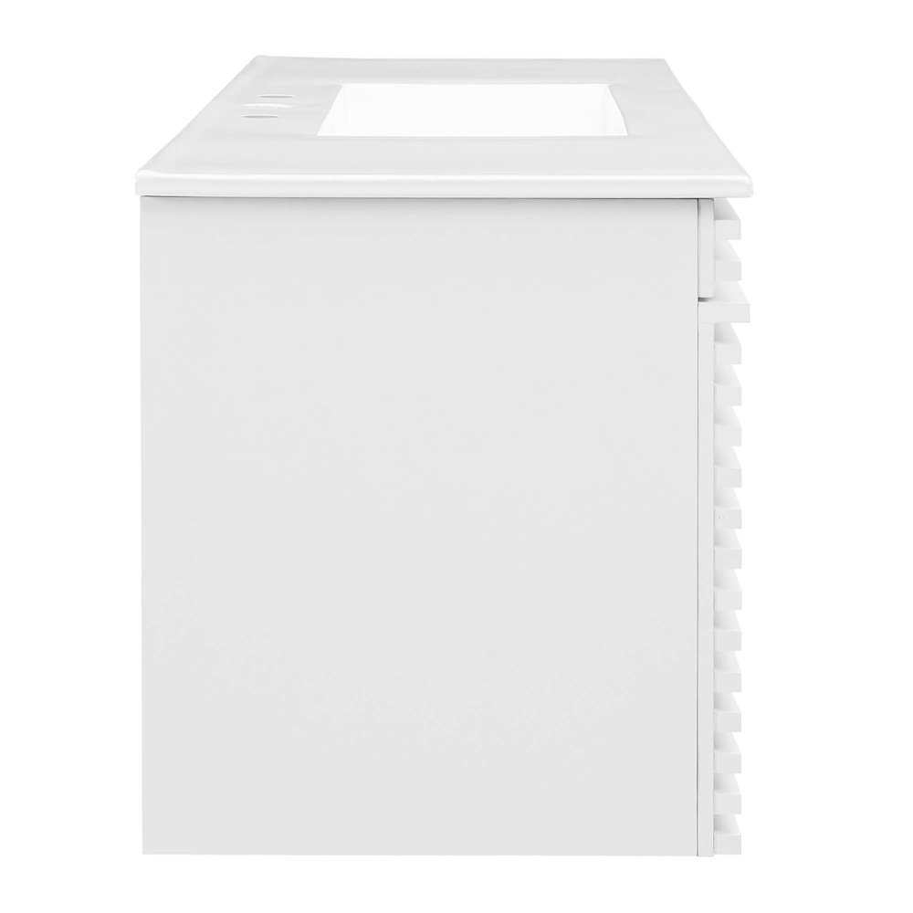 Render 48" Wall-Mount Bathroom Vanity. Picture 3