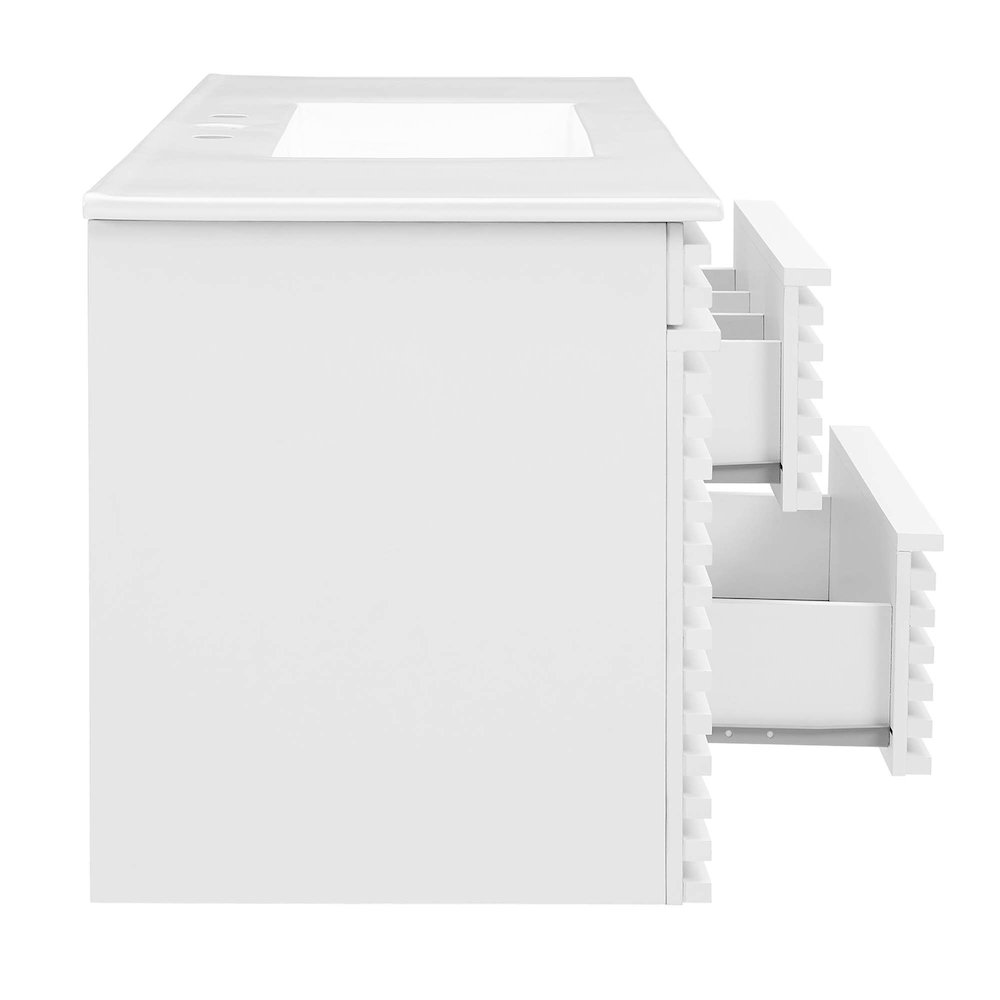 Render 48" Wall-Mount Bathroom Vanity. Picture 4