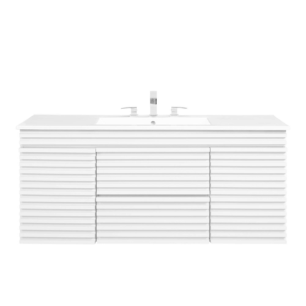 Render 48" Wall-Mount Bathroom Vanity. Picture 5