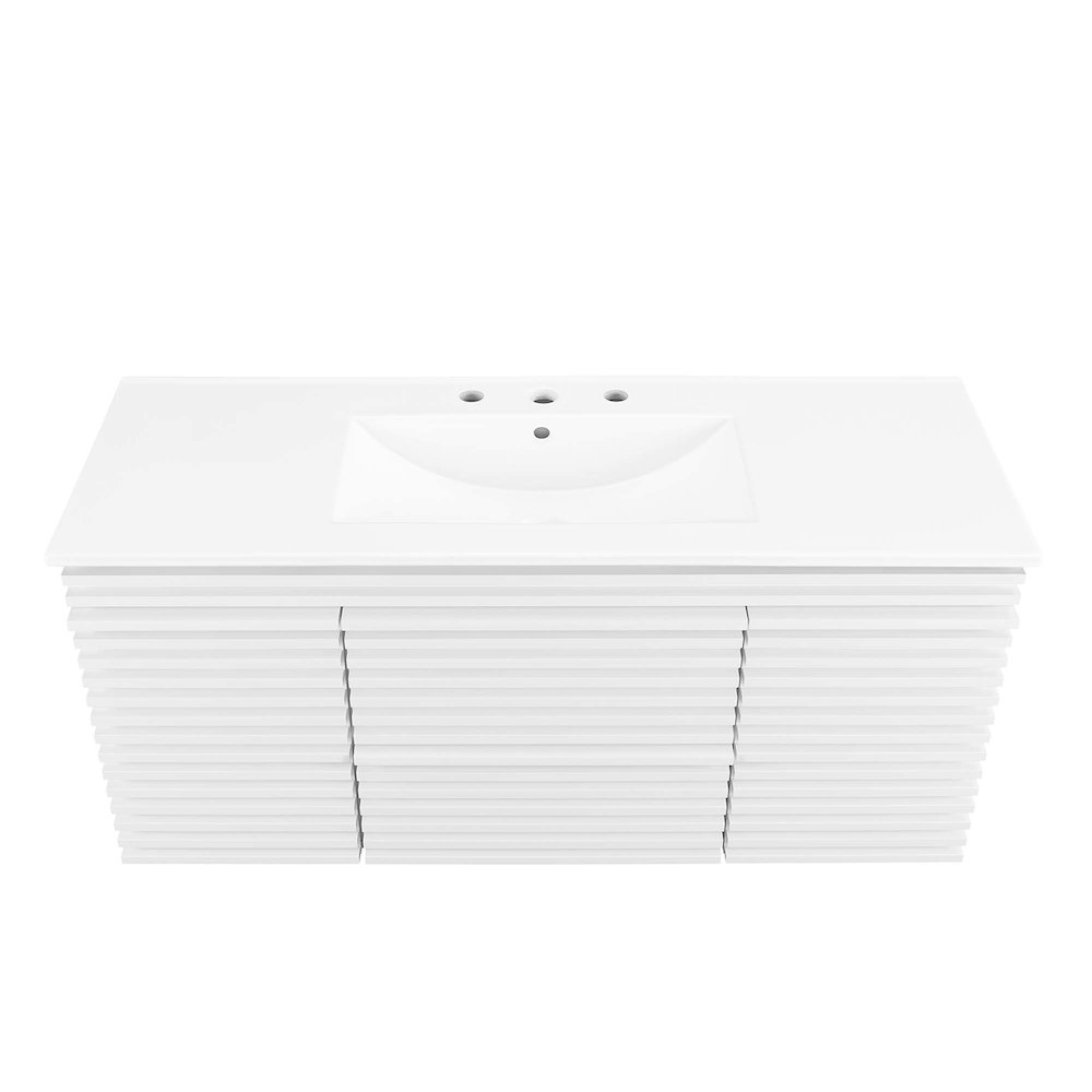 Render 48" Wall-Mount Bathroom Vanity. Picture 7