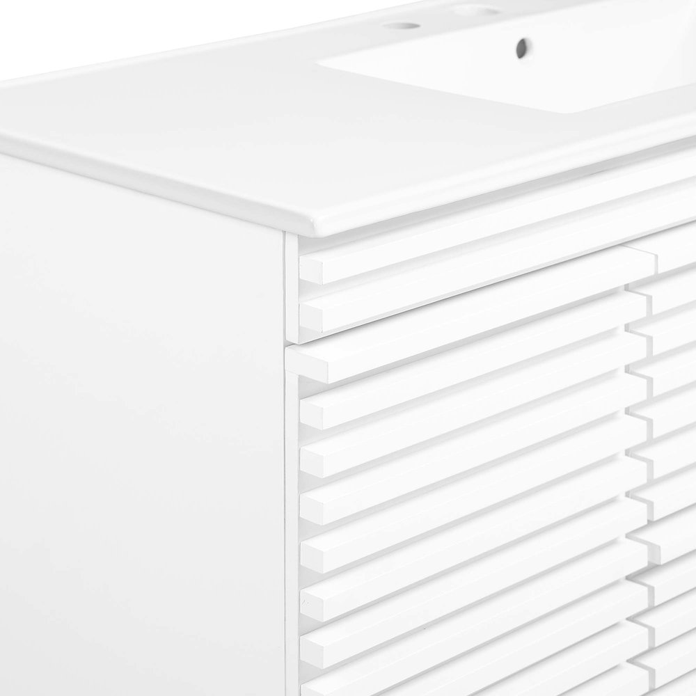 Render 48" Wall-Mount Bathroom Vanity. Picture 9