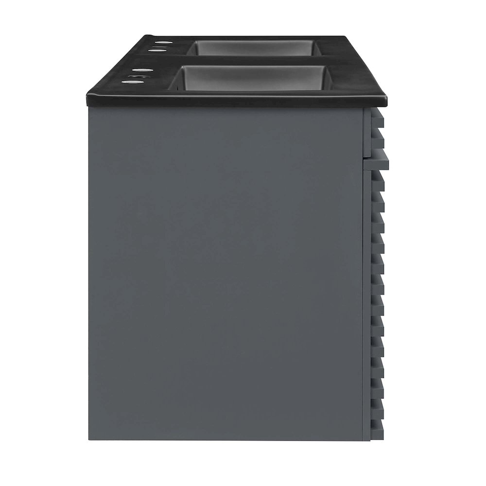 Render 48" Wall-Mount Bathroom Vanity. Picture 3