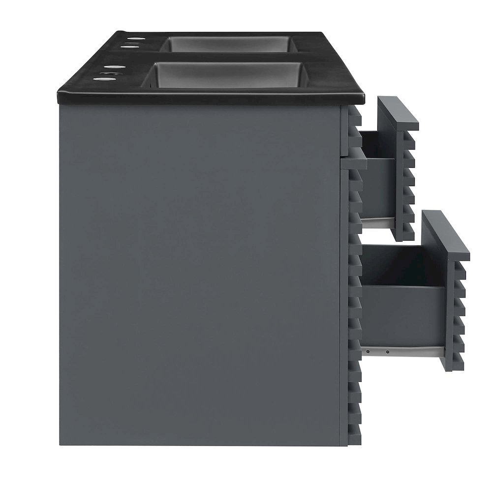 Render 48" Wall-Mount Bathroom Vanity. Picture 4