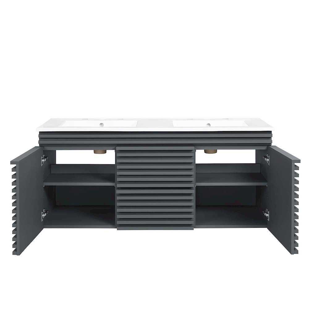 Render 48" Wall-Mount Bathroom Vanity. Picture 6