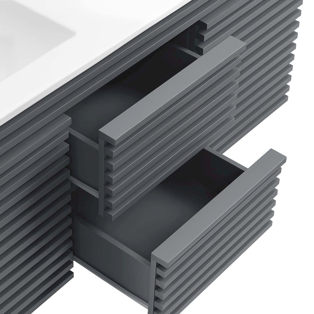 Render 48" Wall-Mount Bathroom Vanity. Picture 8