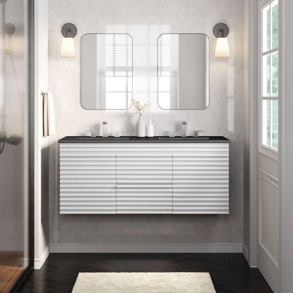 Render 48" Wall-Mount Bathroom Vanity. Picture 10