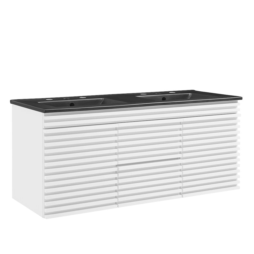 Render 48" Wall-Mount Bathroom Vanity. Picture 1