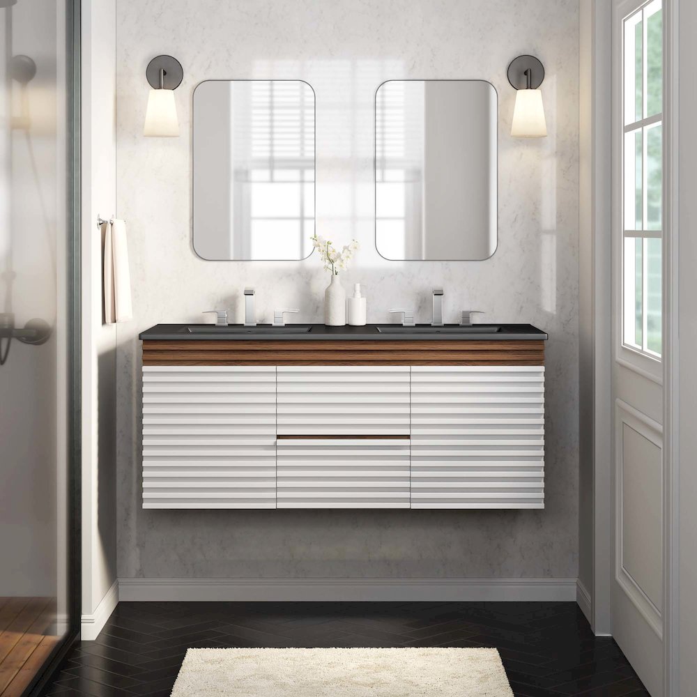 Render 48" Wall-Mount Bathroom Vanity. Picture 10