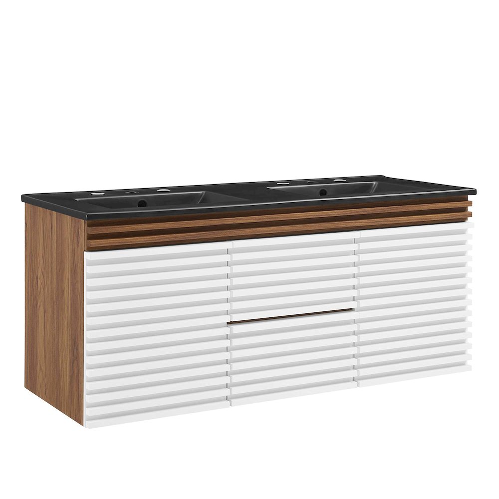Render 48" Wall-Mount Bathroom Vanity. Picture 1