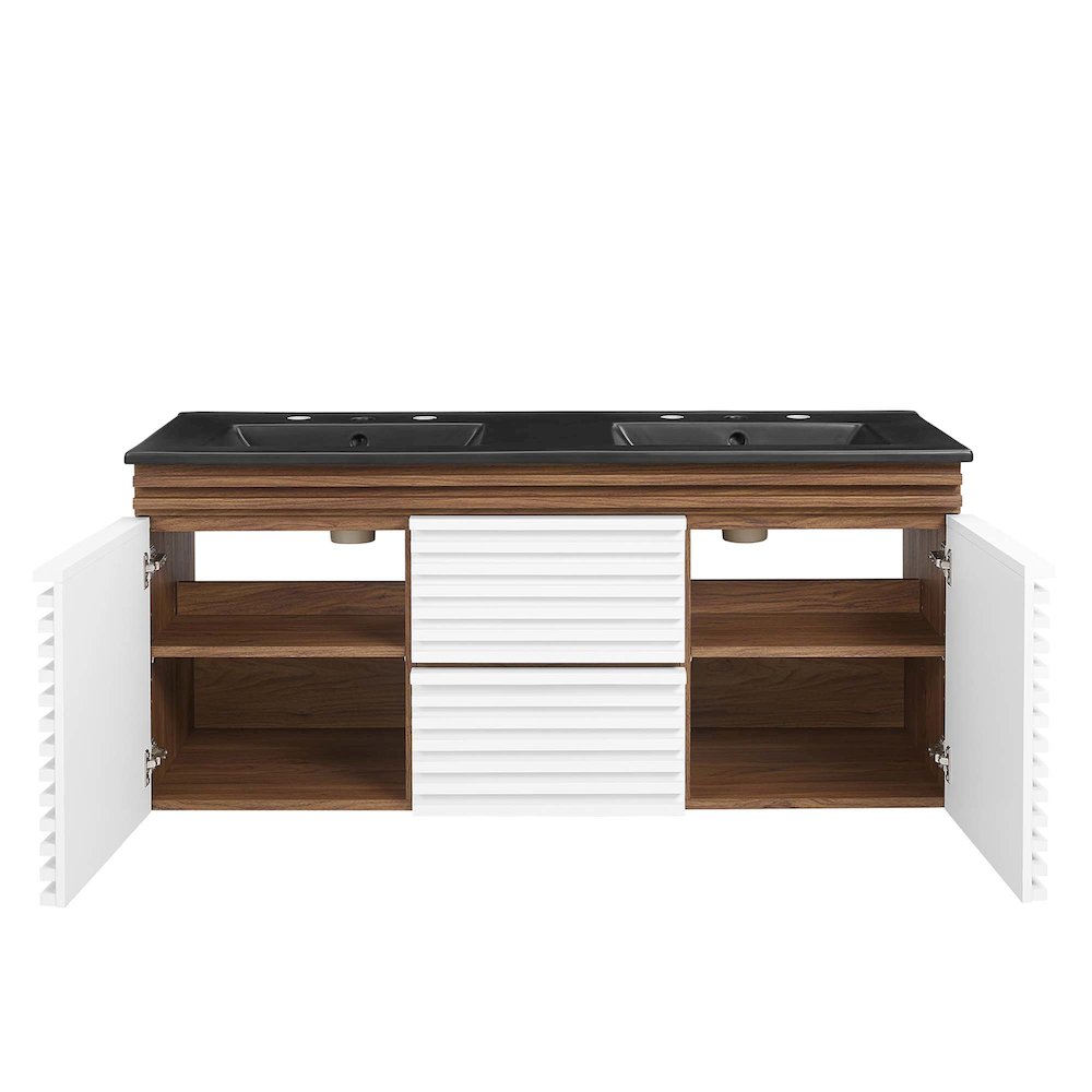 Render 48" Wall-Mount Bathroom Vanity. Picture 6