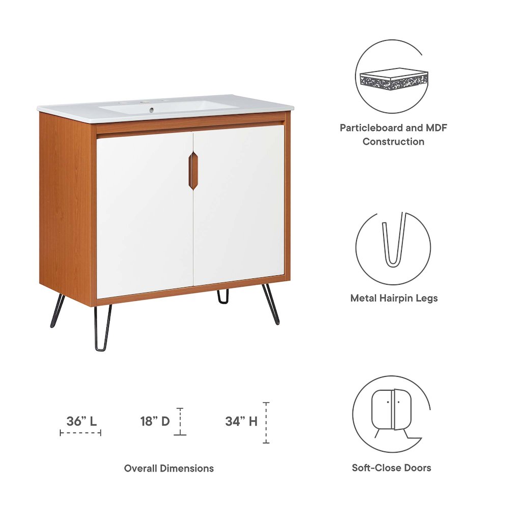 Energize 36" Bathroom Vanity. Picture 2