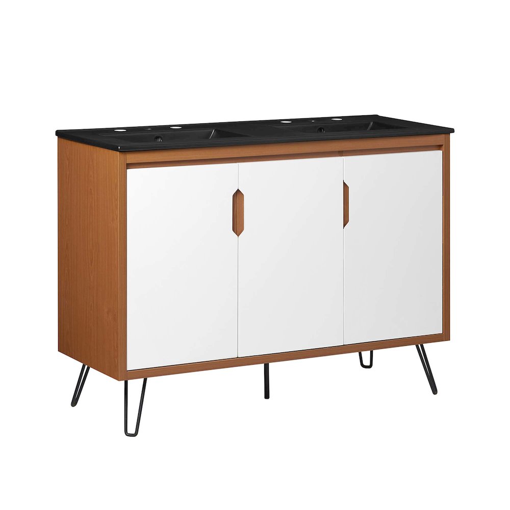 Energize 48" Double Sink Bathroom Vanity. Picture 1