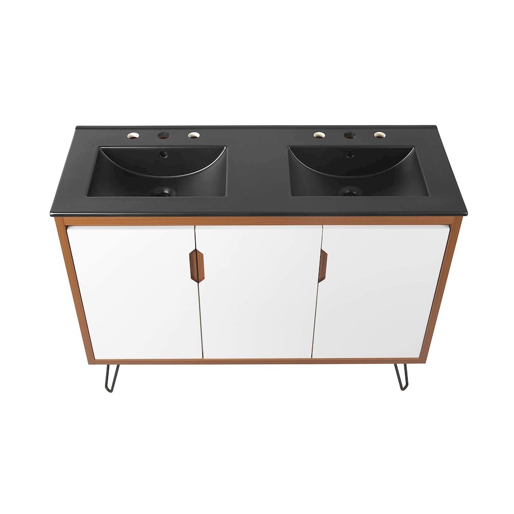 Energize 48" Double Sink Bathroom Vanity. Picture 4