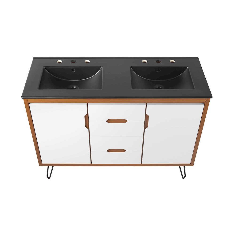 Energize 48" Double Sink Bathroom Vanity. Picture 4