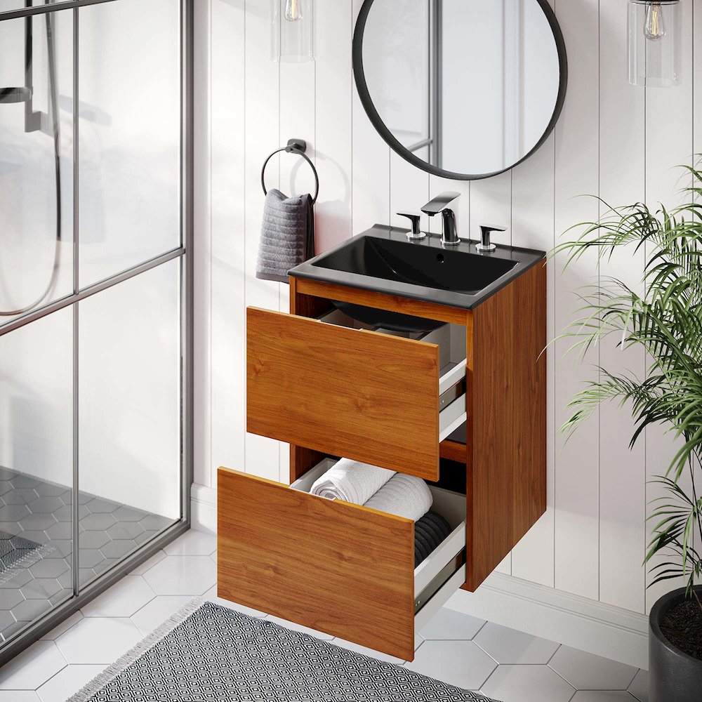 Scenic 18" Wall-Mount Bathroom Vanity. Picture 9