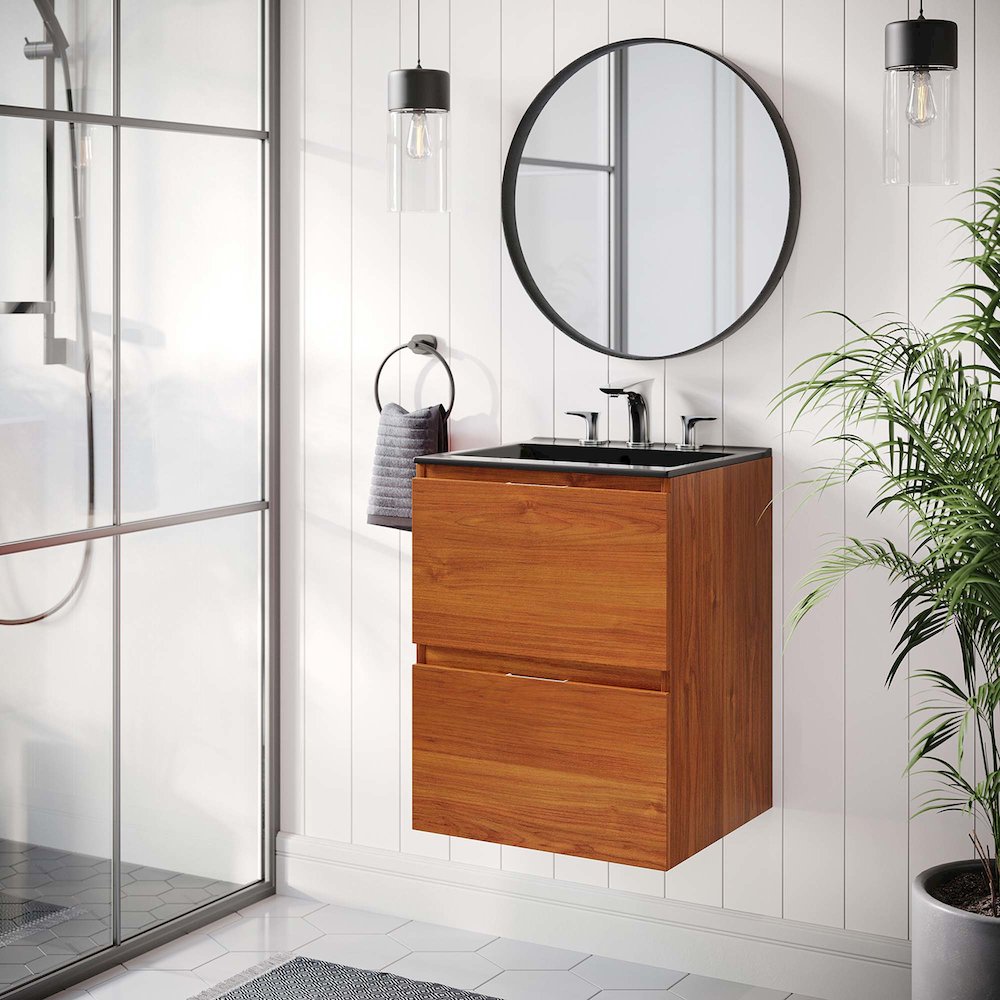 Scenic 18" Wall-Mount Bathroom Vanity. Picture 8