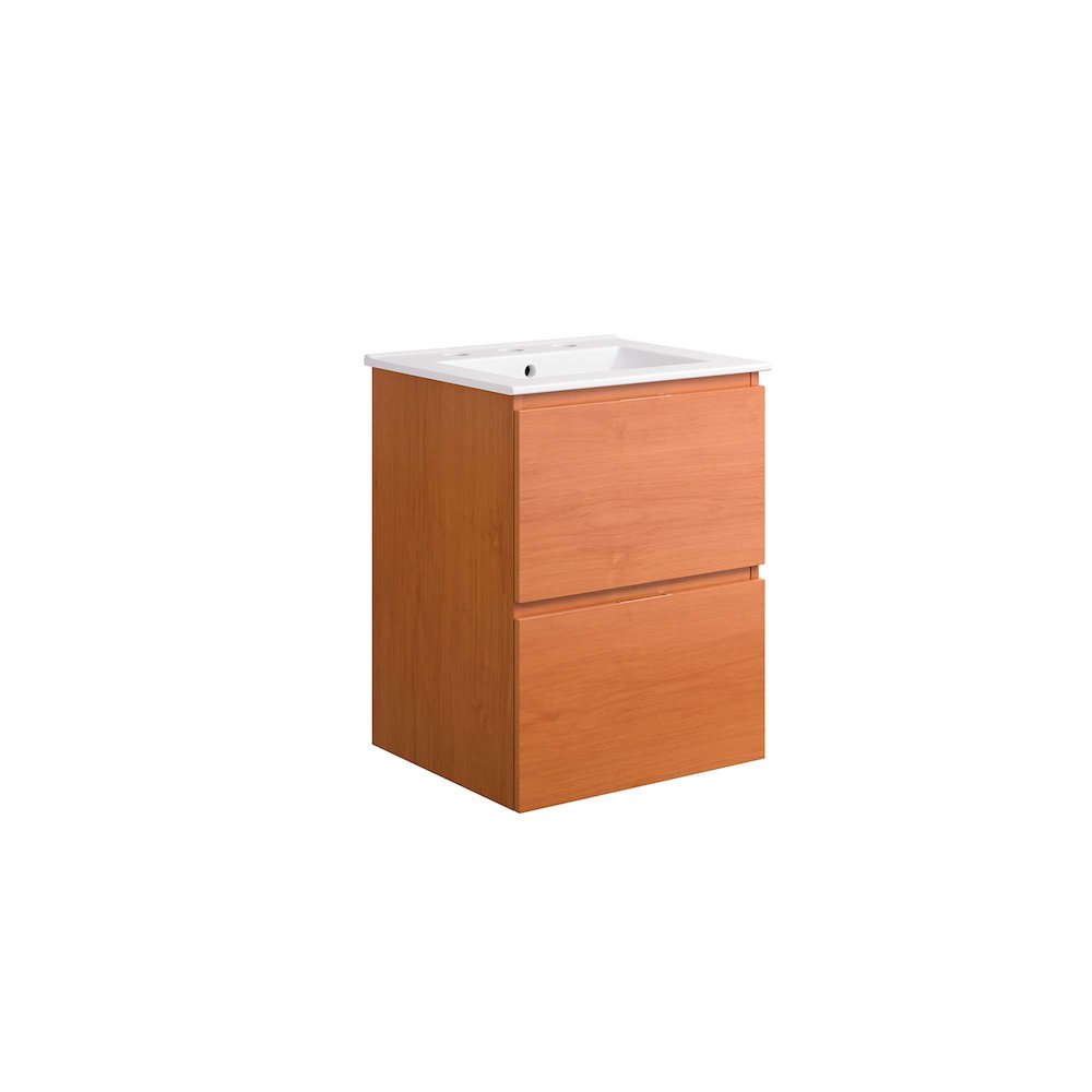 Scenic 18" Wall-Mount Bathroom Vanity. Picture 1