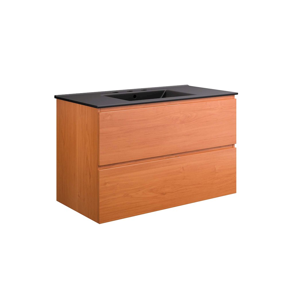 Scenic 36" Wall-Mount Bathroom Vanity. Picture 1