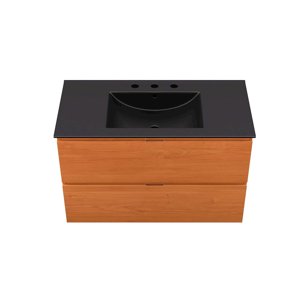 Scenic 36" Wall-Mount Bathroom Vanity. Picture 5