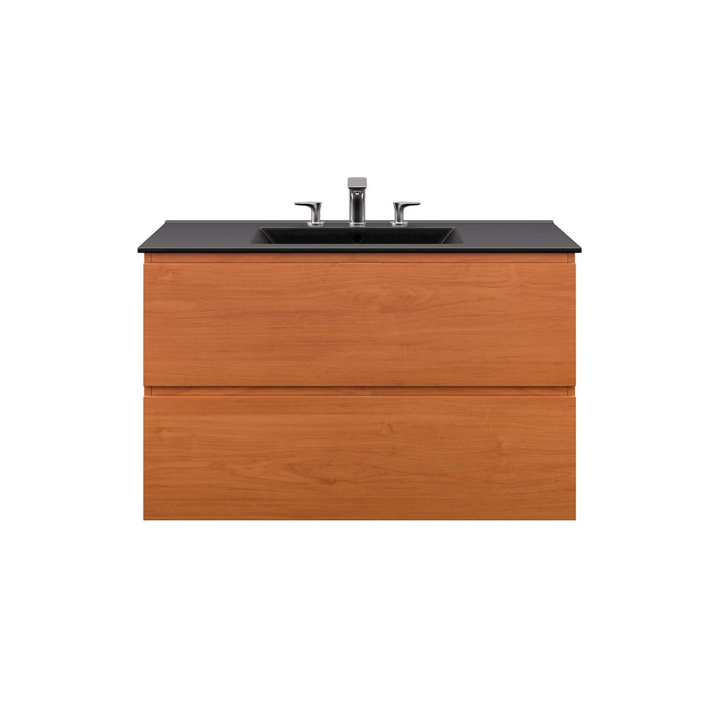 Scenic 36" Wall-Mount Bathroom Vanity. Picture 4