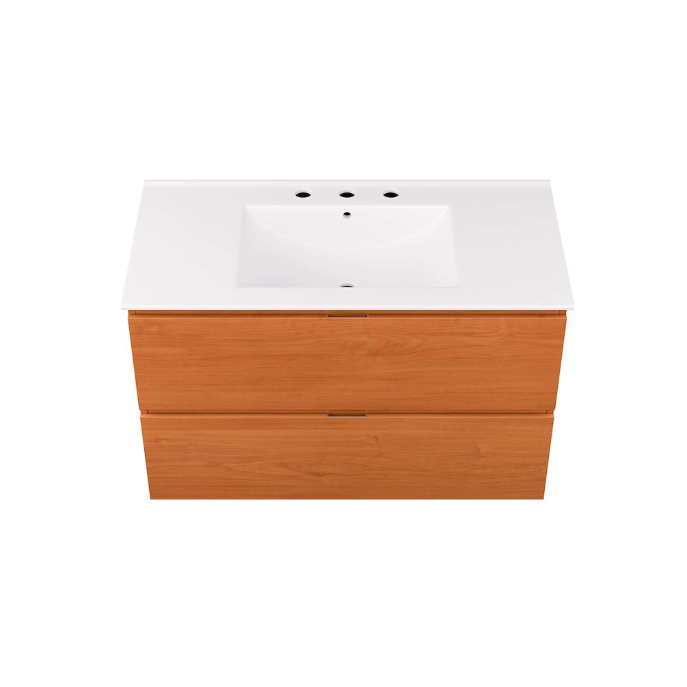 Scenic 36" Wall-Mount Bathroom Vanity. Picture 5