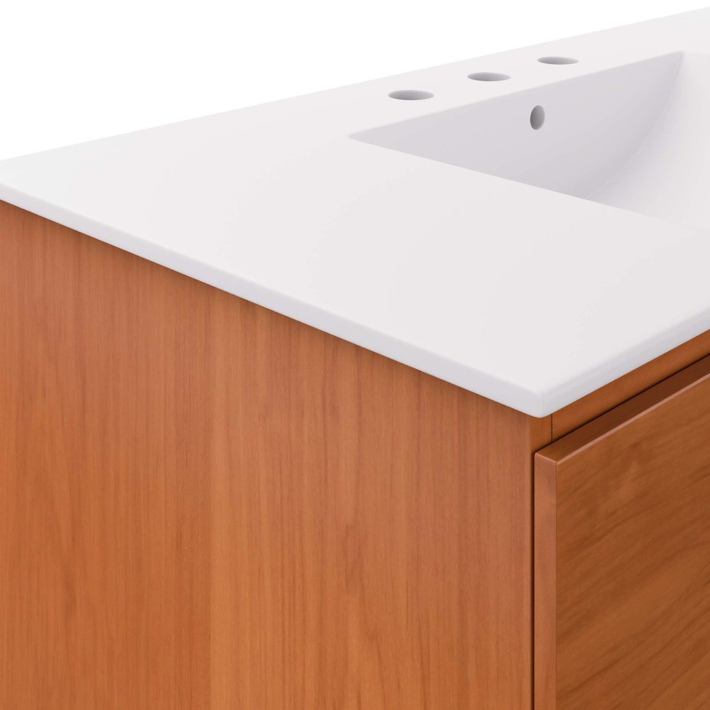 Scenic 36" Wall-Mount Bathroom Vanity. Picture 7