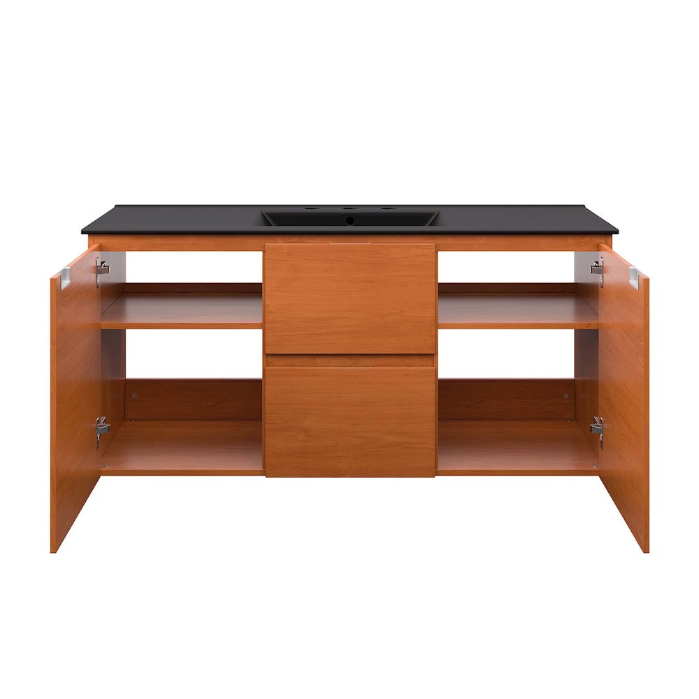 Scenic 48" Wall-Mount Bathroom Vanity. Picture 6