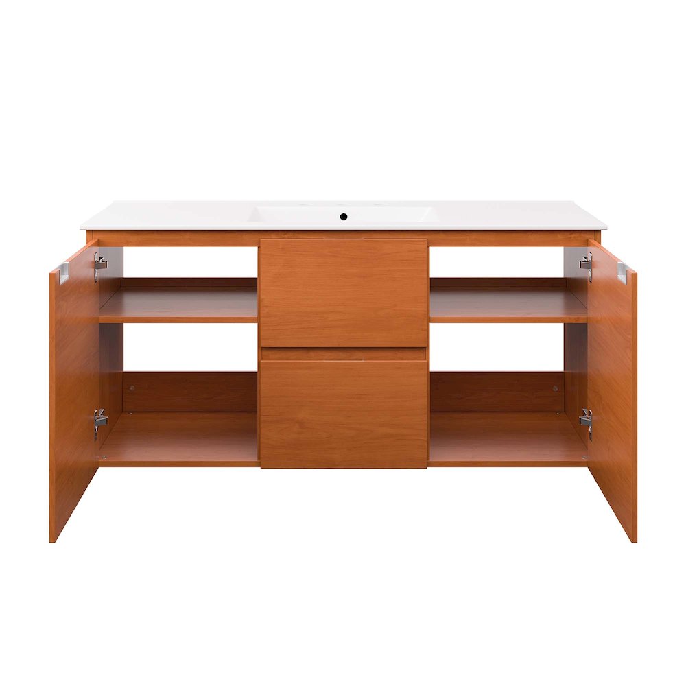 Scenic 48" Wall-Mount Bathroom Vanity. Picture 6