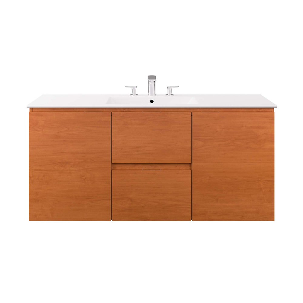 Scenic 48" Wall-Mount Bathroom Vanity. Picture 4