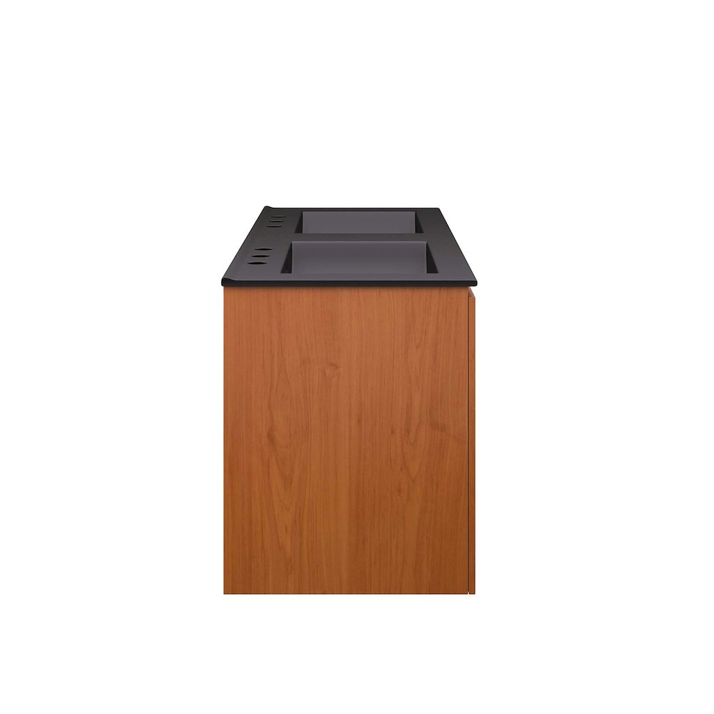 Scenic 48" Double Wall-Mount Bathroom Vanity. Picture 3