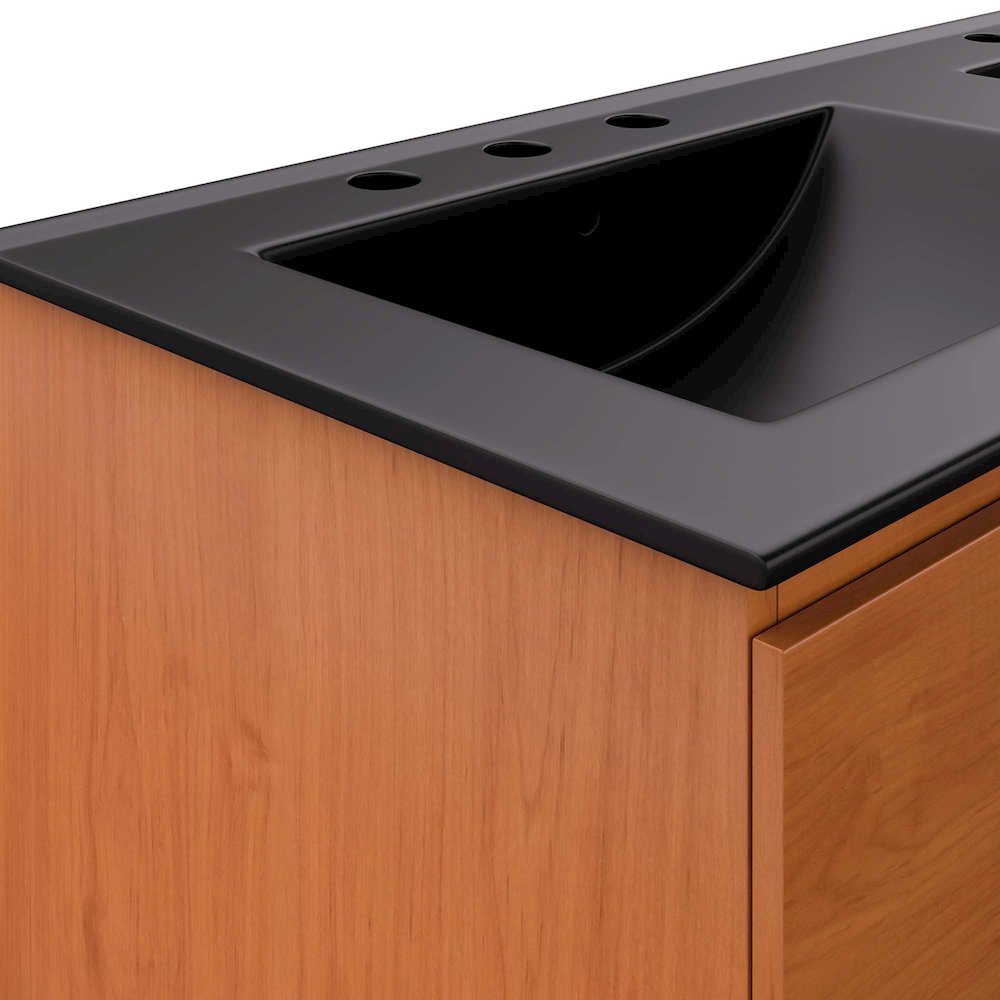 Scenic 48" Double Wall-Mount Bathroom Vanity. Picture 8