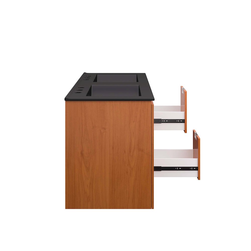 Scenic 48" Double Wall-Mount Bathroom Vanity. Picture 7