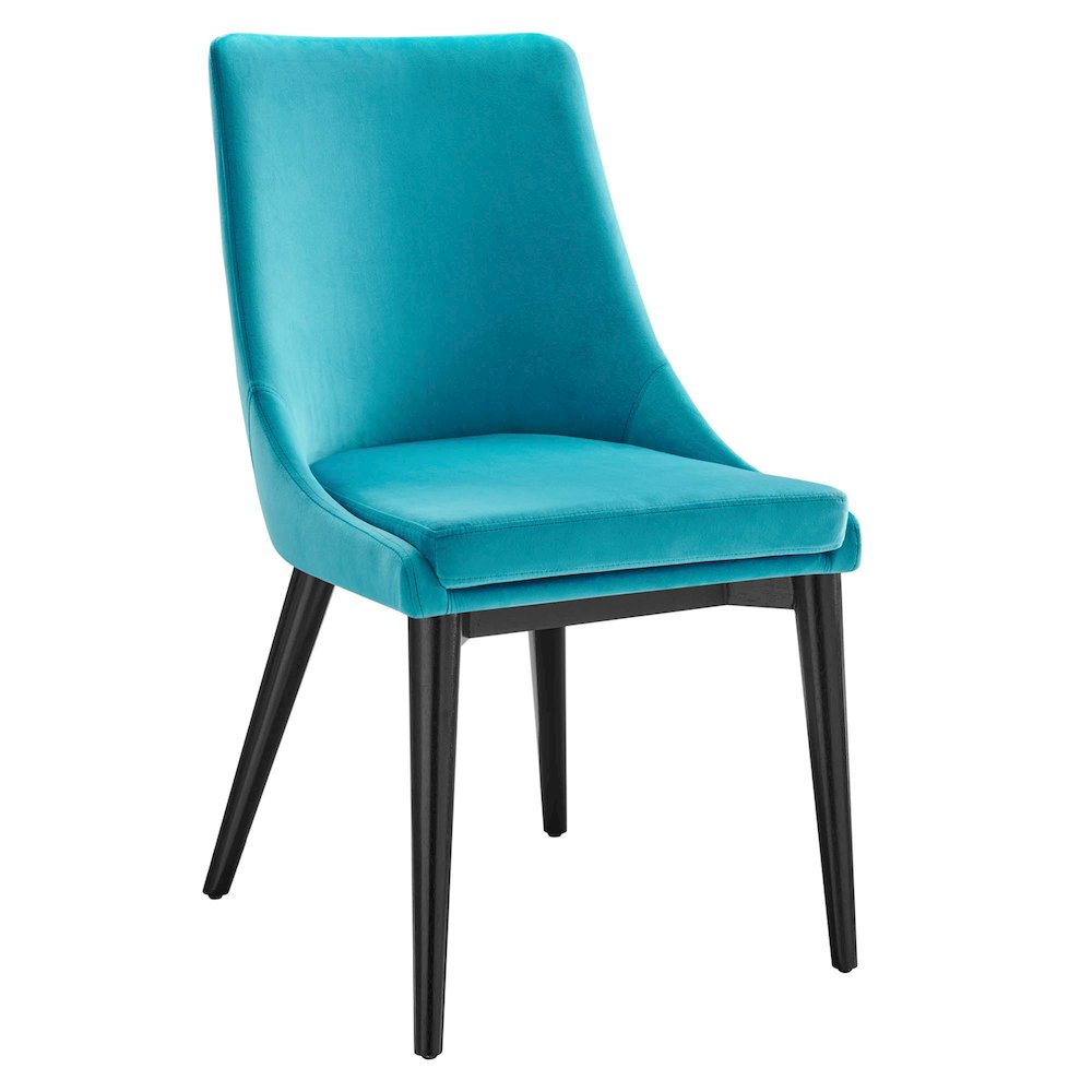Viscount Accent Performance Velvet Dining Chairs Set of 2. Picture 3
