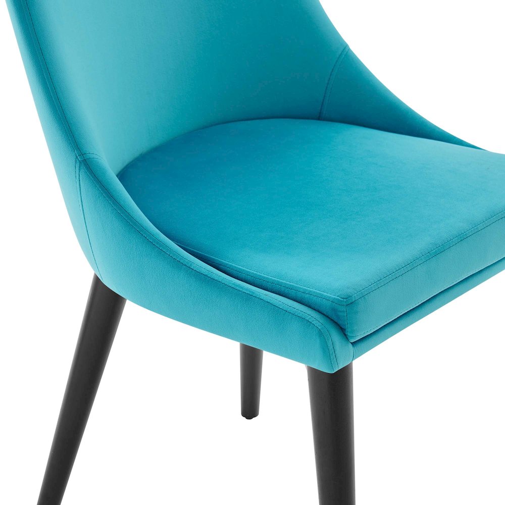 Viscount Accent Performance Velvet Dining Chairs Set of 2. Picture 6