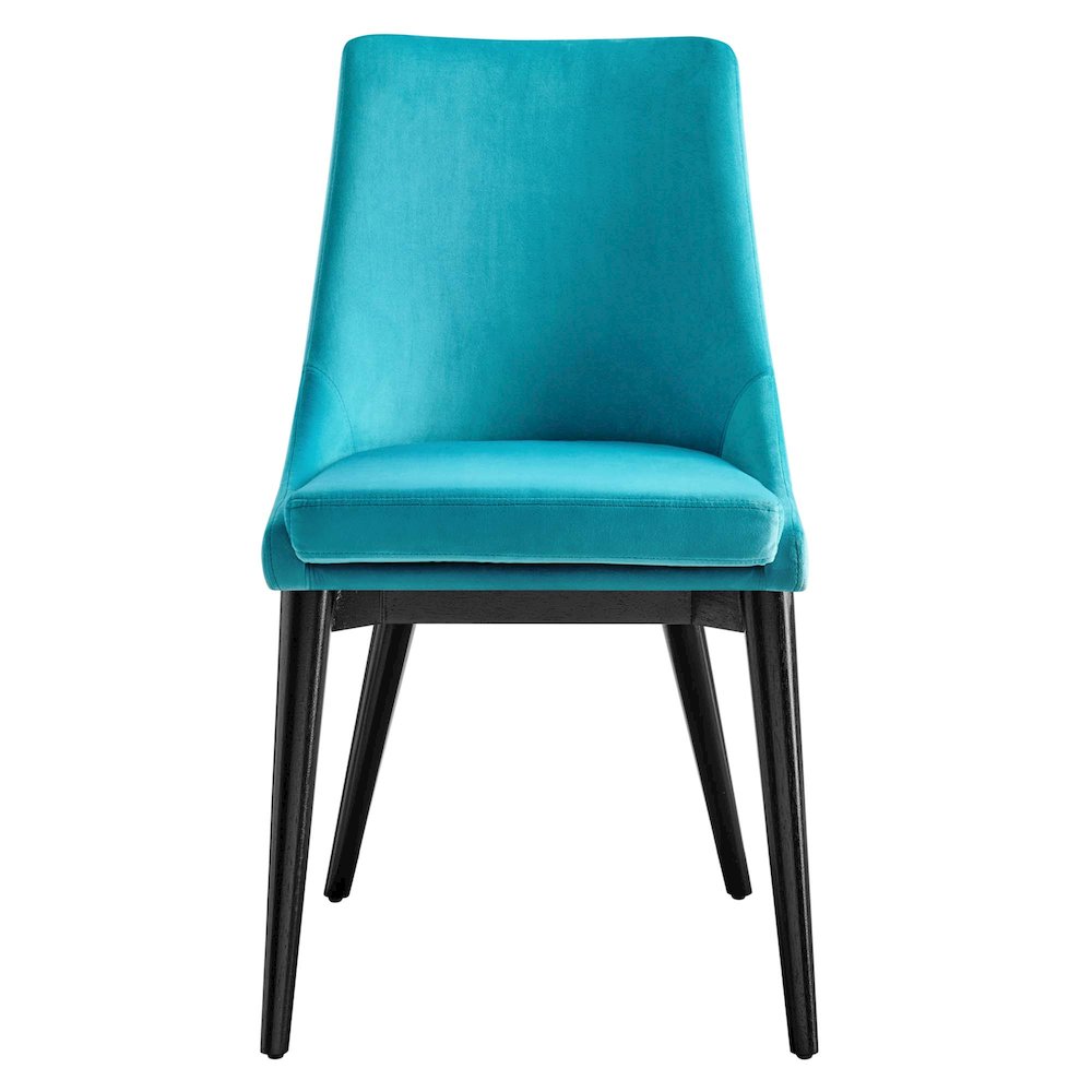 Viscount Accent Performance Velvet Dining Chairs Set of 2. Picture 7