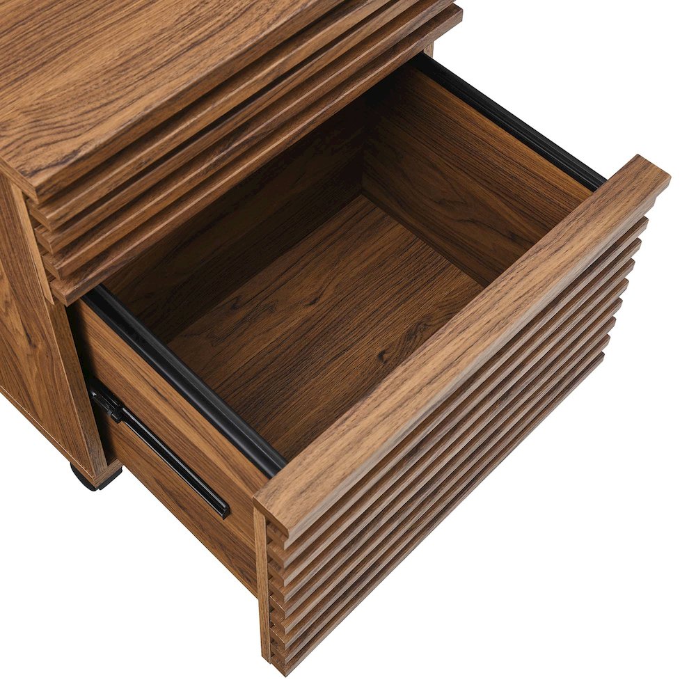 Render Wood Desk and File Cabinet Set. Picture 12