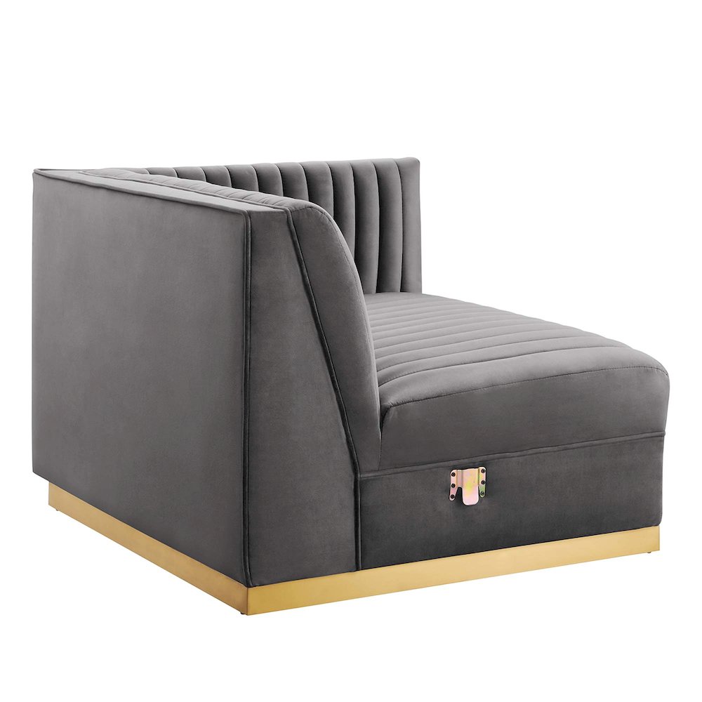 Sanguine Channel Tufted Performance Velvet Modular Sectional Sofa Loveseat. Picture 5