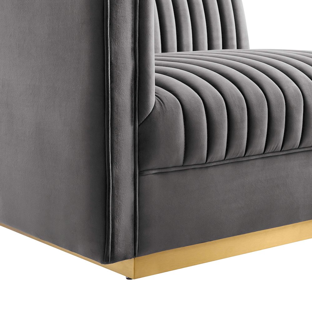Sanguine Channel Tufted Performance Velvet Modular Sectional Sofa Loveseat. Picture 8