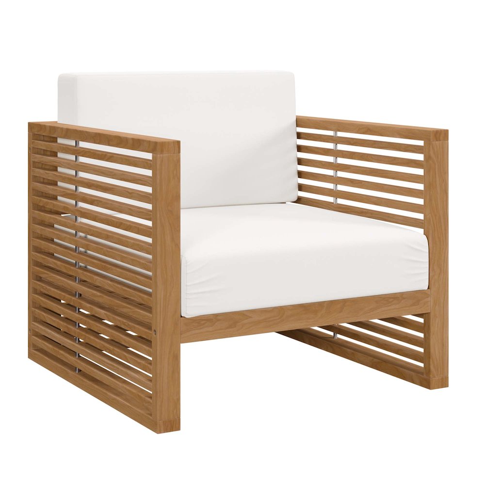 Carlsbad 3-Piece Teak Wood Outdoor Patio Set. Picture 7