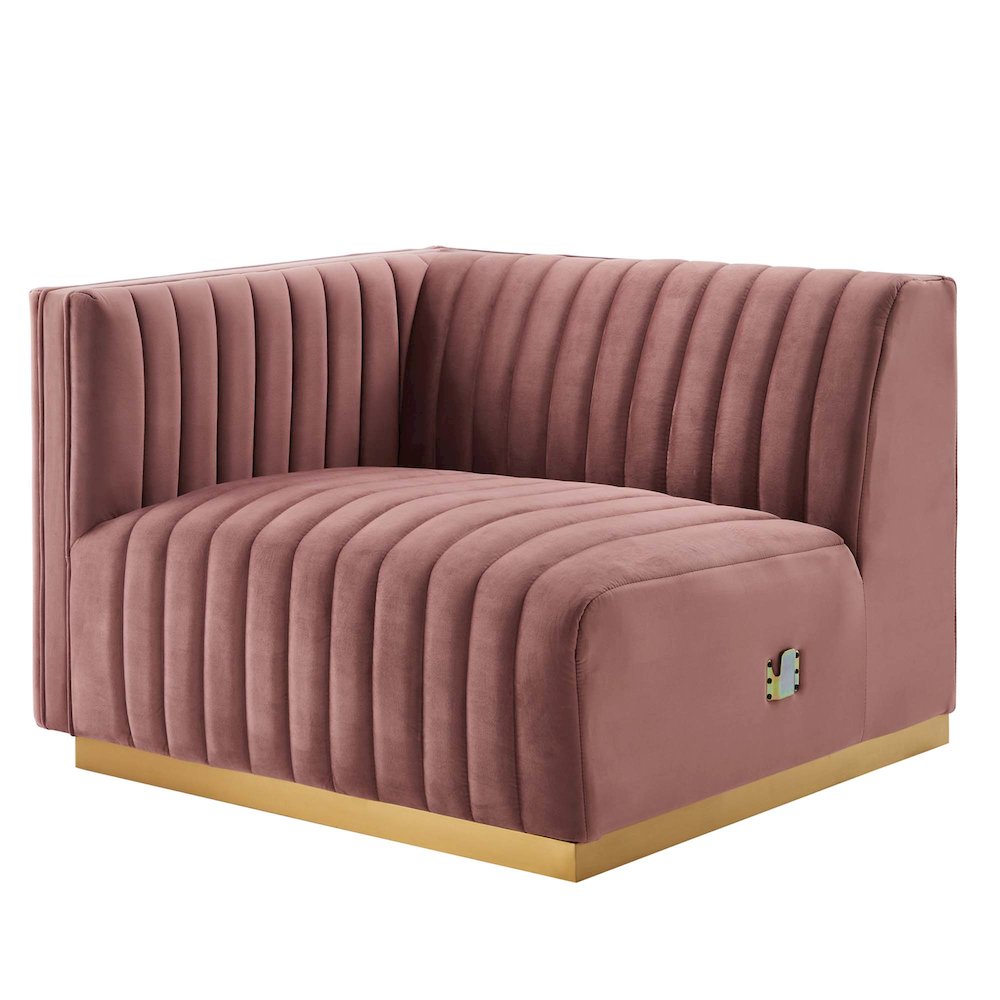 Conjure Channel Tufted Performance Velvet Loveseat. Picture 4