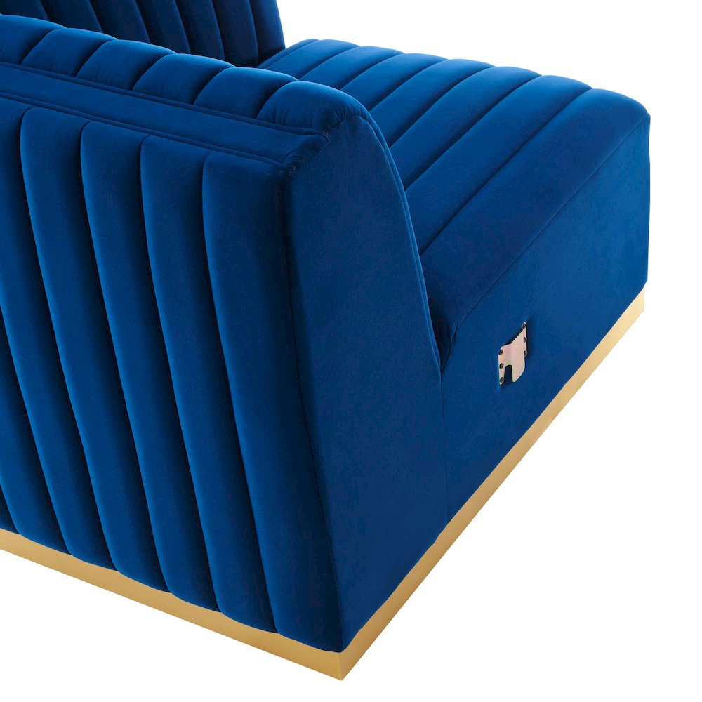 Conjure Channel Tufted Performance Velvet Loveseat. Picture 9