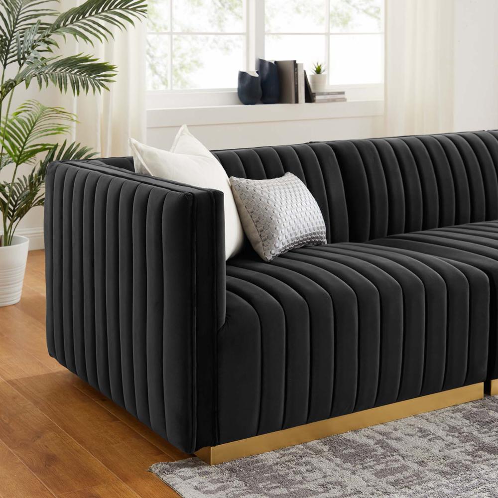 Conjure Channel Tufted Performance Velvet Sofa. Picture 12