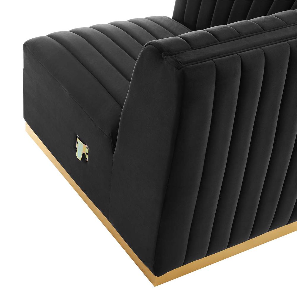 Conjure Channel Tufted Performance Velvet 4-Piece Sectional. Picture 10