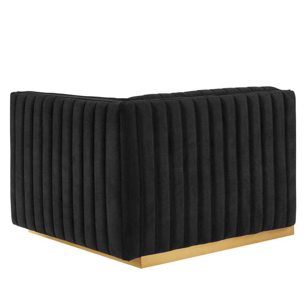Conjure Channel Tufted Performance Velvet 4-Piece Sectional. Picture 12