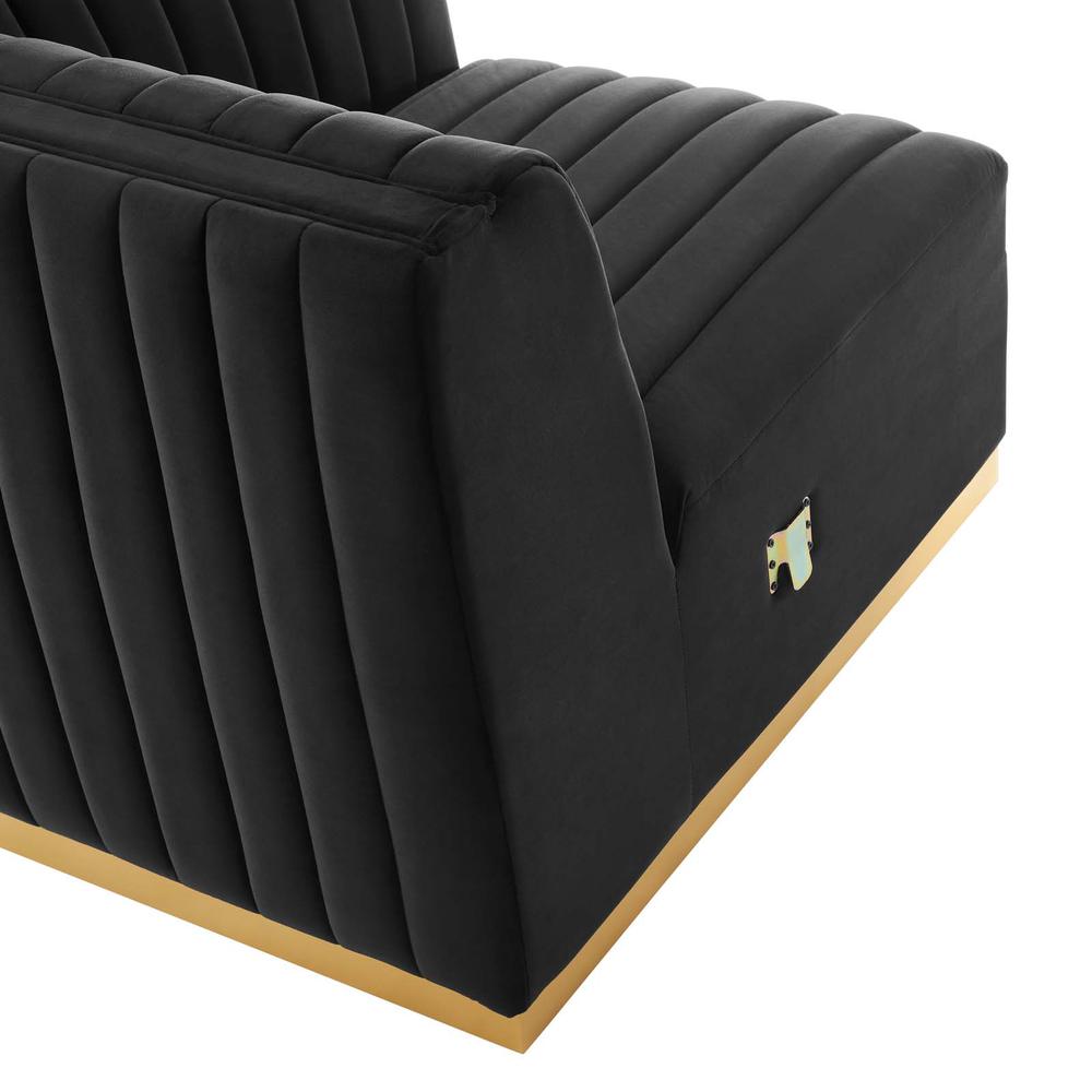 Conjure Channel Tufted Performance Velvet 4-Piece Sectional. Picture 13