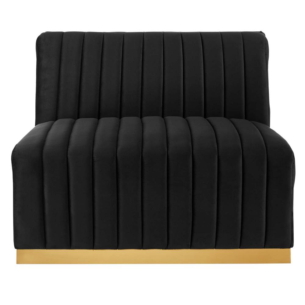 Conjure Channel Tufted Performance Velvet 4-Piece Sectional. Picture 8
