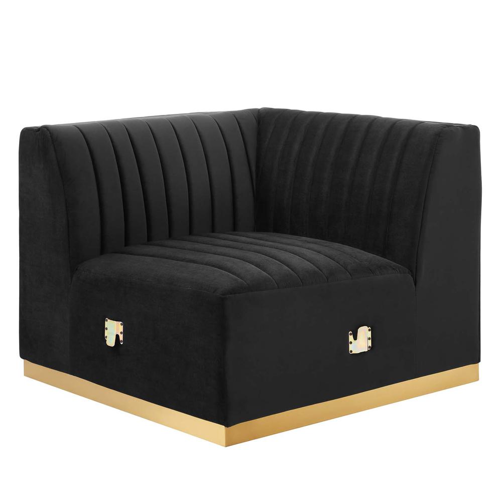 Conjure Channel Tufted Performance Velvet 6-Piece U-Shaped Sectional. Picture 11